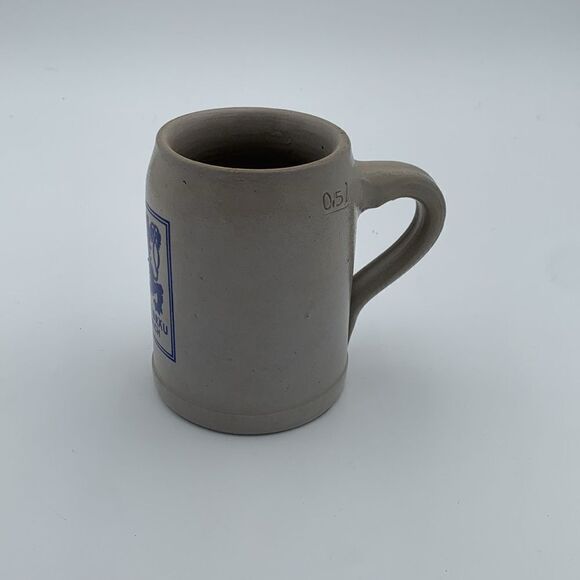 Vintage German beer stein mug ceramic stoneware handmade Lowenbrau Munich - Picture 2 of 7